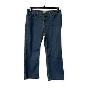 LL Bean Blue Denim Jeans Classic Fit Straight Leg - Women's Size 14 Petite